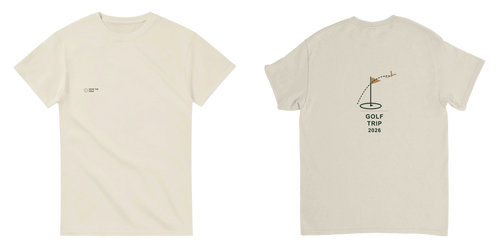 Golf Trip 2026 Tee - Natural - Front and Back