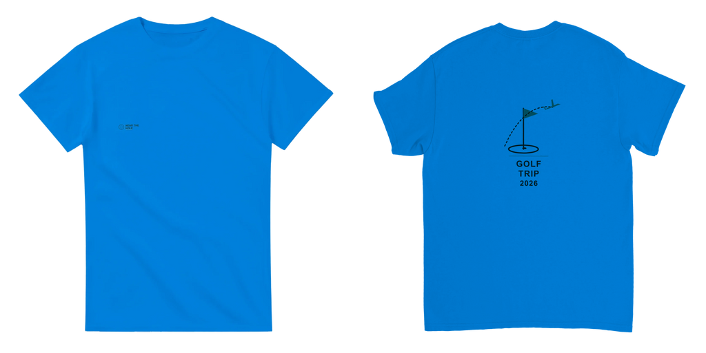 Golf Trip 2026 Tee - Royal - Front and Back
