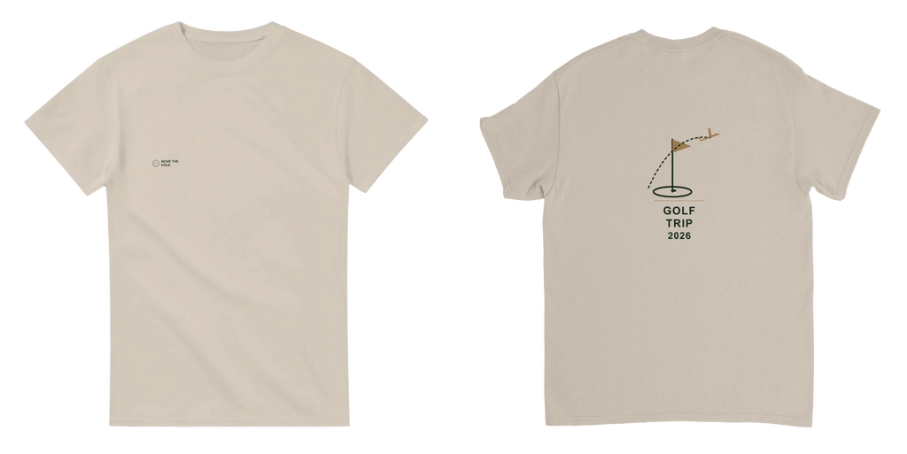 Golf Trip 2026 Tee - Sand - Front and Back